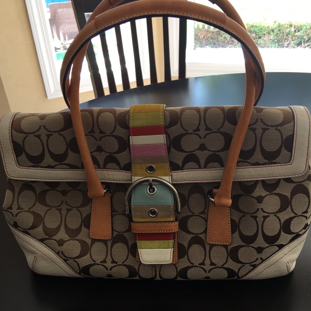 Coach limited edition signature handbag